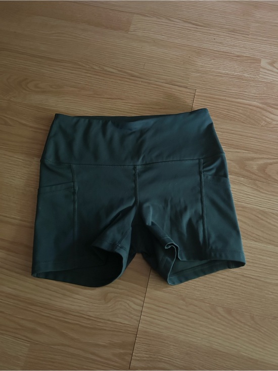 Yogalicious Pants - Yogalicious Dark Green Athletic Shorts Medium
